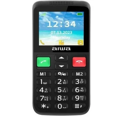 AIWA FPH-S200-4G Dual-SIM-Mobiltelefon, 4G LTE, 2,4-Zoll-Bildschirm, SOS-Taste, Schwarz