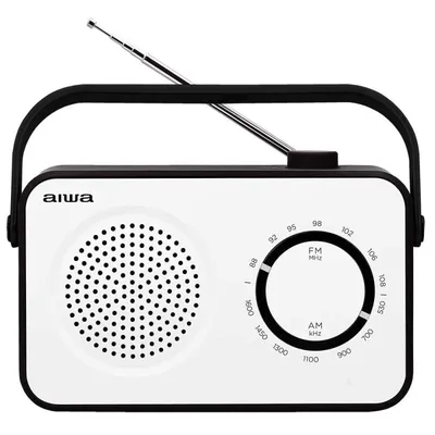 Aiwa R-190 Weißes analoges AM/FM-Radio
