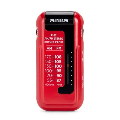Aiwa R-22RD Mini-Analogradio, rot