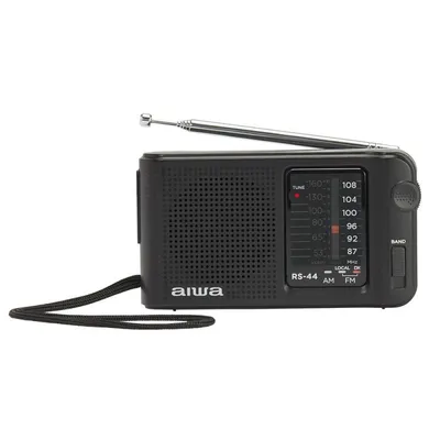 Aiwa RS-44 Analoges tragbares Radio, schwarz