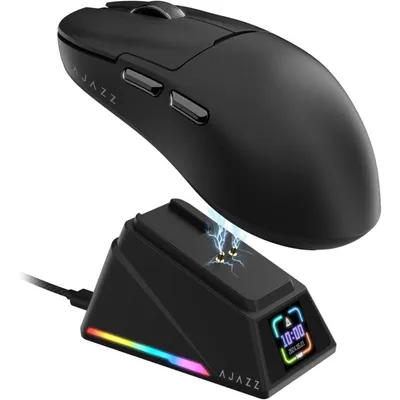 Ajazz Kabellose Maus 42000 DPI Ultraleichte Magnetbasis RGB-Anzeige