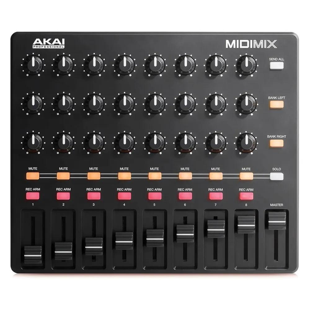MIDI-Controller Akai MidiMix 3-Kanal USB Schwarz Rot kompakt