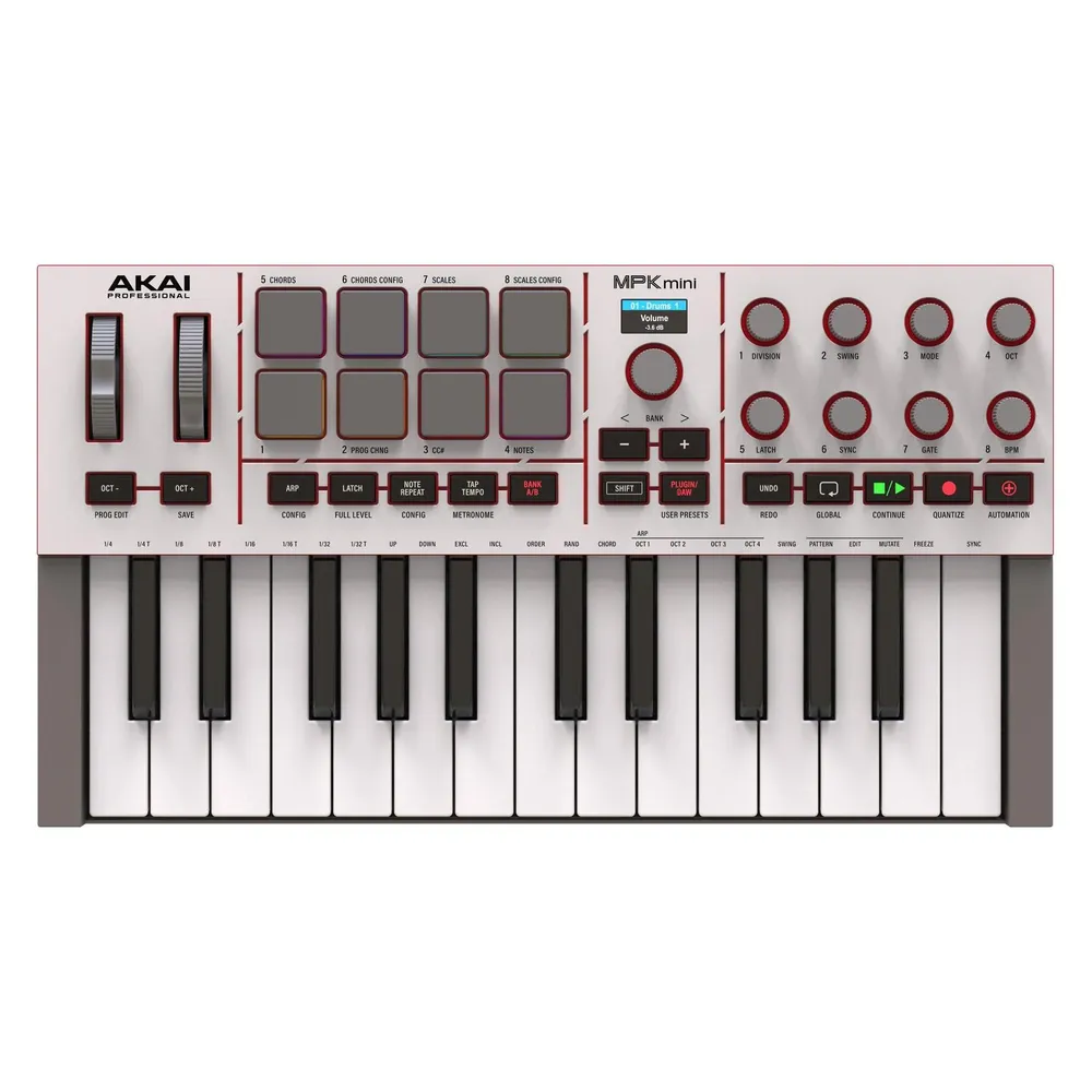 MIDI Controller Akai MPK Mini IV 25 Tasten USB-C RGB Pads DAW Integration Suite