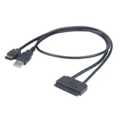 Kabel eSATA USB Akasa Flexstor 0,4 m Schwarz