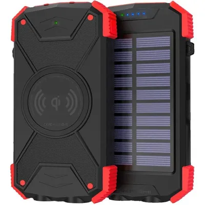 Akashi Solar Powerbank 10000 mAh mit kabellosem Ladegerät