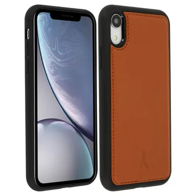 Akashi Echtleder-Kamelhülle für iPhone XR