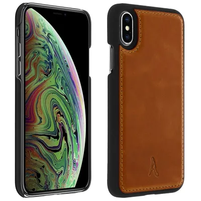 Akashi Echtleder-Kamelhülle für iPhone X/XS