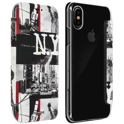Akashi New York Book Case für iPhone X/XS