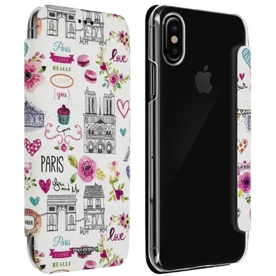 Akashi Paris Book Case für iPhone X/XS