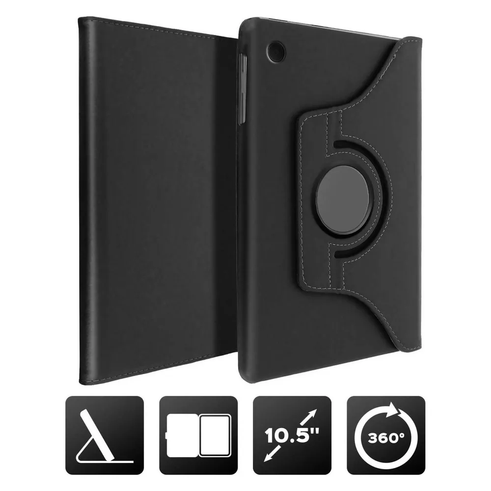 Akashi 360 Rotating Folio Case Black Stand Position For Samsung Galax (Samsung Galaxy Tab A9)