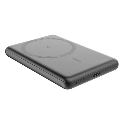 Powerbank Akashi ALTPBMAG5BLK 5000 mAh Schwarz MagSafe kabellos USB USB-C