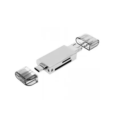 Kartenleser Akashi ALTSDREADER3IN1 USB Type-A/C/Micro-USB Weiß