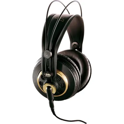 Kopfhörer AKG K240 STUDIO mit Kabel 3,5 mm/6,5 mm Studio Over-Ear Semi-Open Schwarz Gold
