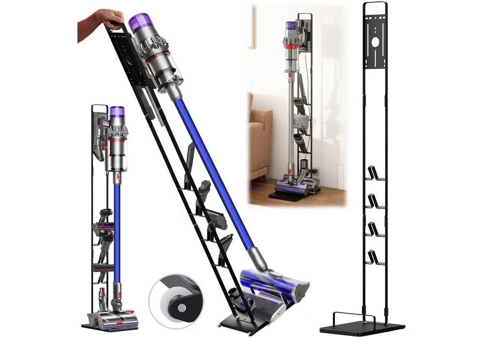 AKKEE Halterung passend für Dyson Gen5 V15s V15 V11 V10 V8 V7 V6, (Mit Rollenzubehörhalter)