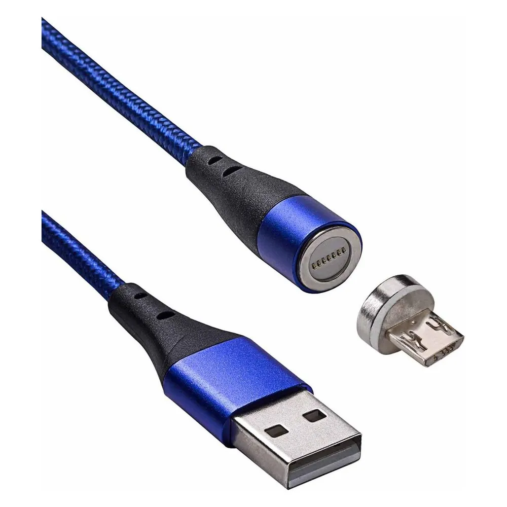 Akyga USB-Kabel USB-A Stecker, USB-Micro-B Stecker 1.0 m Blau AK-USB-47