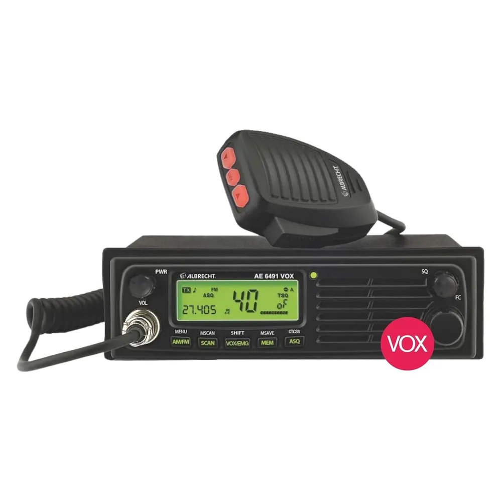 CB-Funkgerät Albrecht AE 6491 VOX LCD 12 24 V AM FM Schwarz