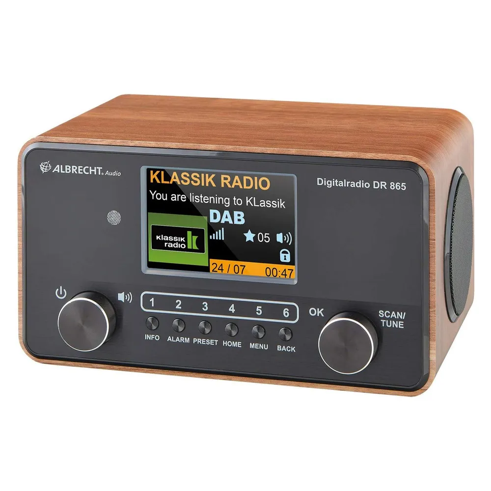 Portable Radio Albrecht DR 865 DAB+ FM 14W TFT Display 4"