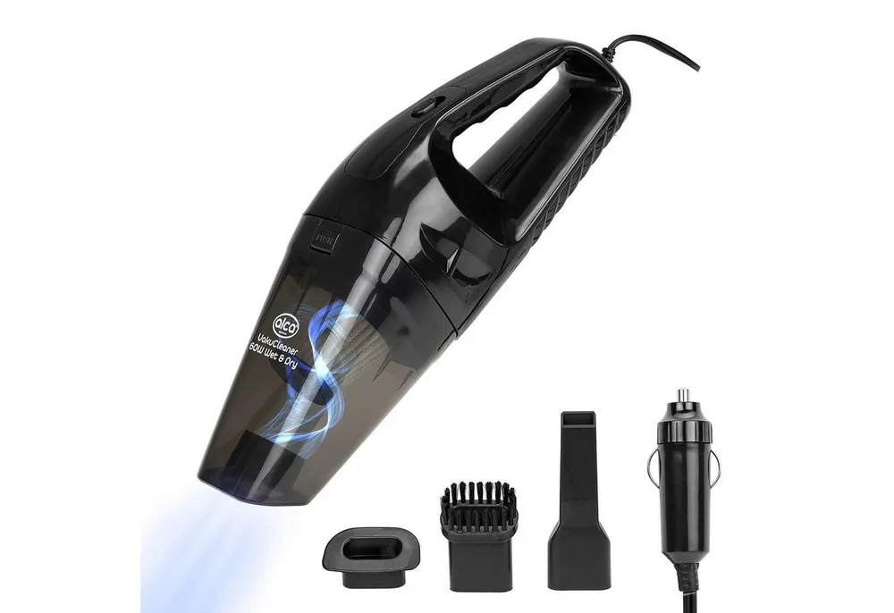 alca Handstaubsauger Autostaubsauger 12V NASS/TROCKEN Handstaubsauger waschbarer Filter, 60 W, Beutellos mit Filter