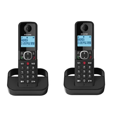 Alcatel F860 Duo Schwarze schnurlose Festnetztelefone