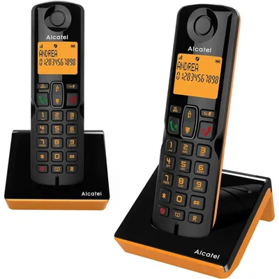 Alcatel S280 Ewe Duo DECT Schnurlostelefone Schwarz/Orange