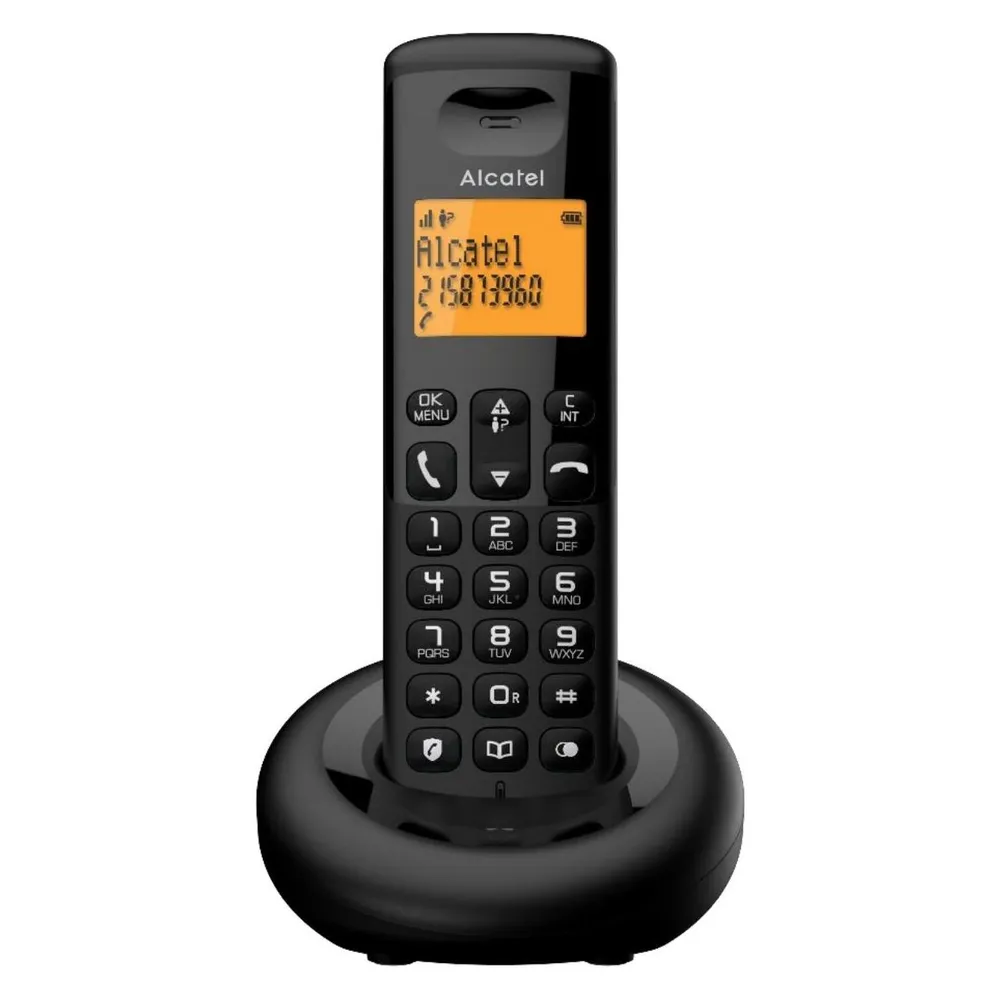 Alcatel E160 Schwarzes schnurloses DECT-Telefon mit
