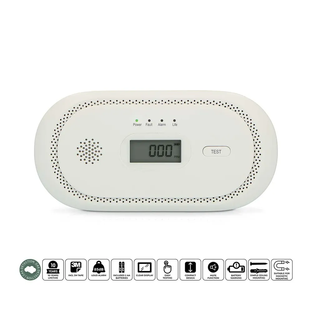 COA2650 Kohlenmonoxidalarm mit 10 Jahren Sensorlaufzeit und Display