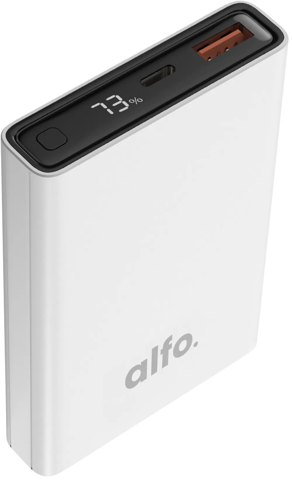 alfo. Powerbank 10000mAh PD LCD Display Weiß