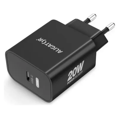 Aligator Chytrá síťová nabíječka Power Delivery, USB-C kabel pro iPhone/iPad, černá