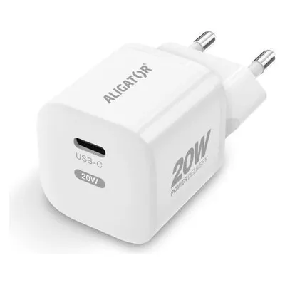 Aligator Chytrá síťová mini nabíječka Power Delivery, USB-C, bílá