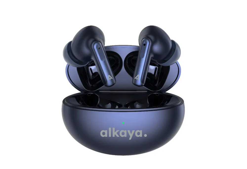 alkaya. Bluetooth Kopfhörer in Ear Kopfhörer Kabellos Noise Cancelling - Blau Bluetooth-Kopfhörer (Kopfhörer, Bluetooth, Umgebungsgeräuschunterdrückung)