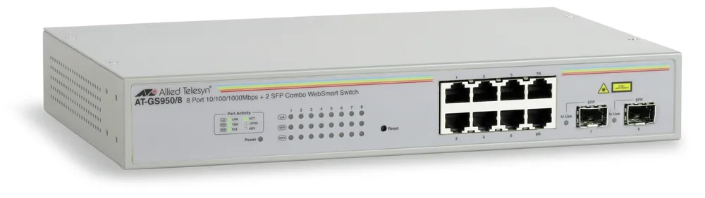 Allied Telesis AT-GS950/8-50 8-Port Gigabit Ethernet Switch