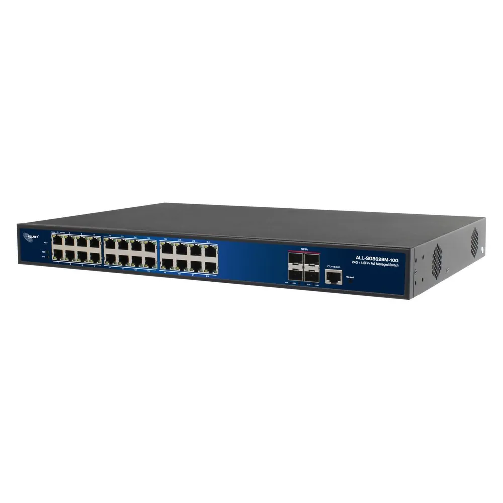 Allnet Switch full managed Layer2+ 28 Port • 24x GbE • 4x SFP+ • 19" • JSON API • ALL-SG8628MJ-10G