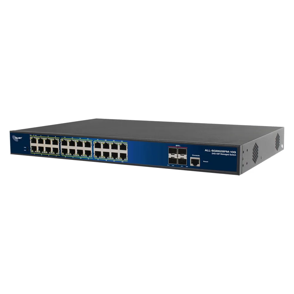Allnet Switch full managed Layer2+ 24 Port &bull 24x GbE &bull PoE Budget 370W &bull 24x PoE at &bul