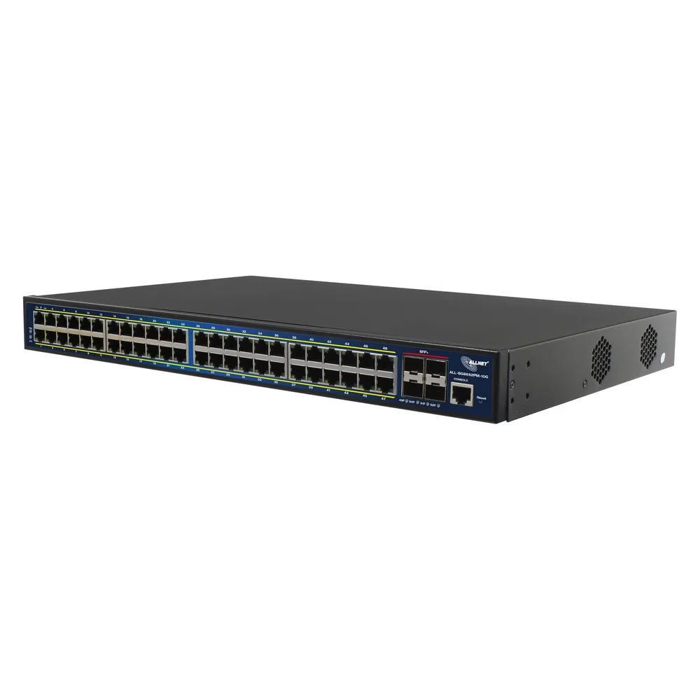 Allnet Switch full managed Layer2+ 52 Port &bull 48x GbE &bull PoE Budget 850W &bull 48x PoE at &bul