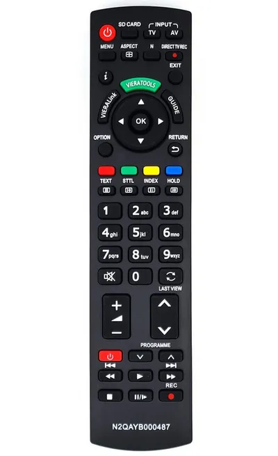Alltro Ersatz Fernbedienung für Panasonic N2QAYB000487 TV Fernseher Fernbedienung