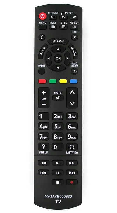 Alltro Ersatz Fernbedienung für Panasonic N2QAYB000830 TV Fernseher Fernbedienung