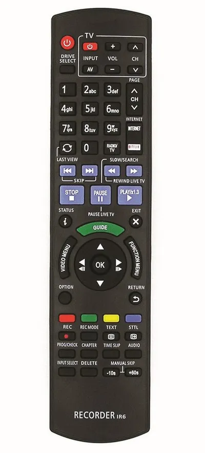 Alltro Ersatz Fernbedienung für Panasonic N2QAYB000616 Fernbedienung (für Panasonic Blu ray Disc Recorder)