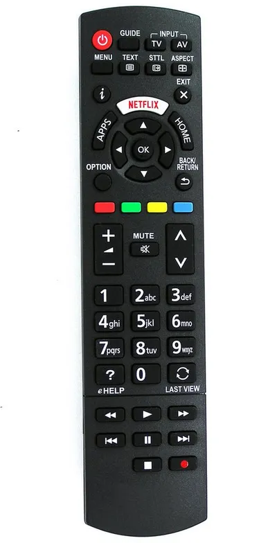 Alltro Ersatz Fernbedienung für Panasonic N2QAYB000829 Fernseher TV Fernbedienung