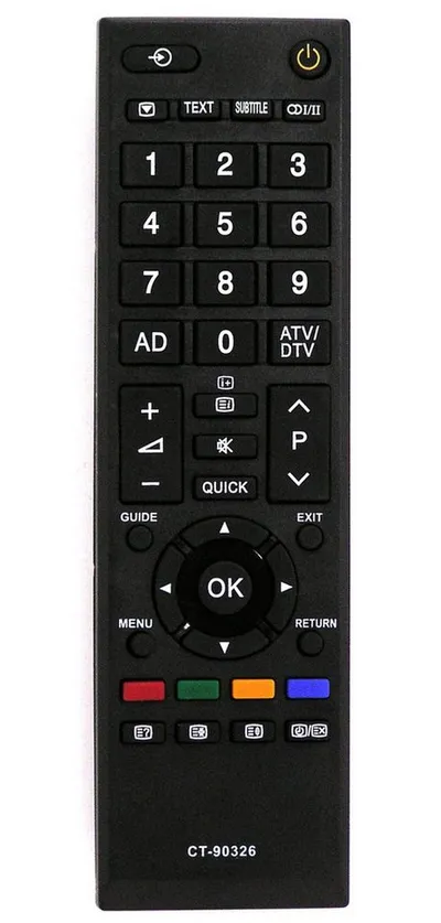Alltro Ersatz Fernbedienung für Toshiba TV CT-90326 / CT90326 / Fernbedienung