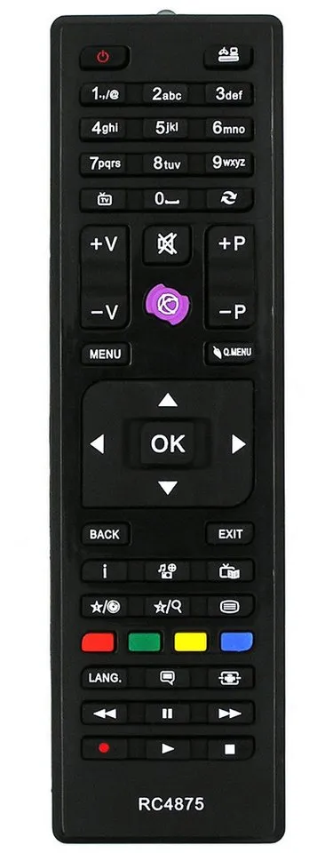 Alltro Ersatz TV Fernbedienung für Telefunken RC4875 / RC-4875 / Fernseher Fernbedienung