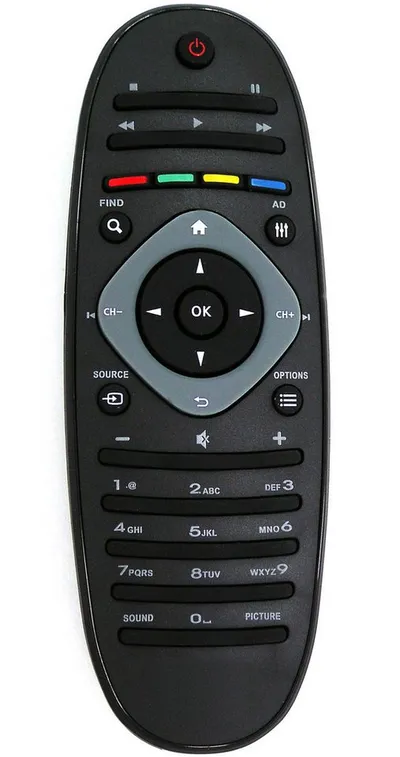 Alltro Universal Fernbedienung für alle Philips LED LCD TV Fernseher Fernbedienung (kein Videotext Funktion)