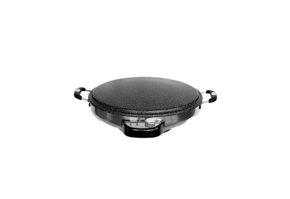 Almina Crêpesmaker Elektrischer Fladenbäcker ø50 cm - Antihaftbeschichtung, 2300W, 2300 W, Ø 50 cm, Granit-Antihaftbeschichtung, Temperaturregelung