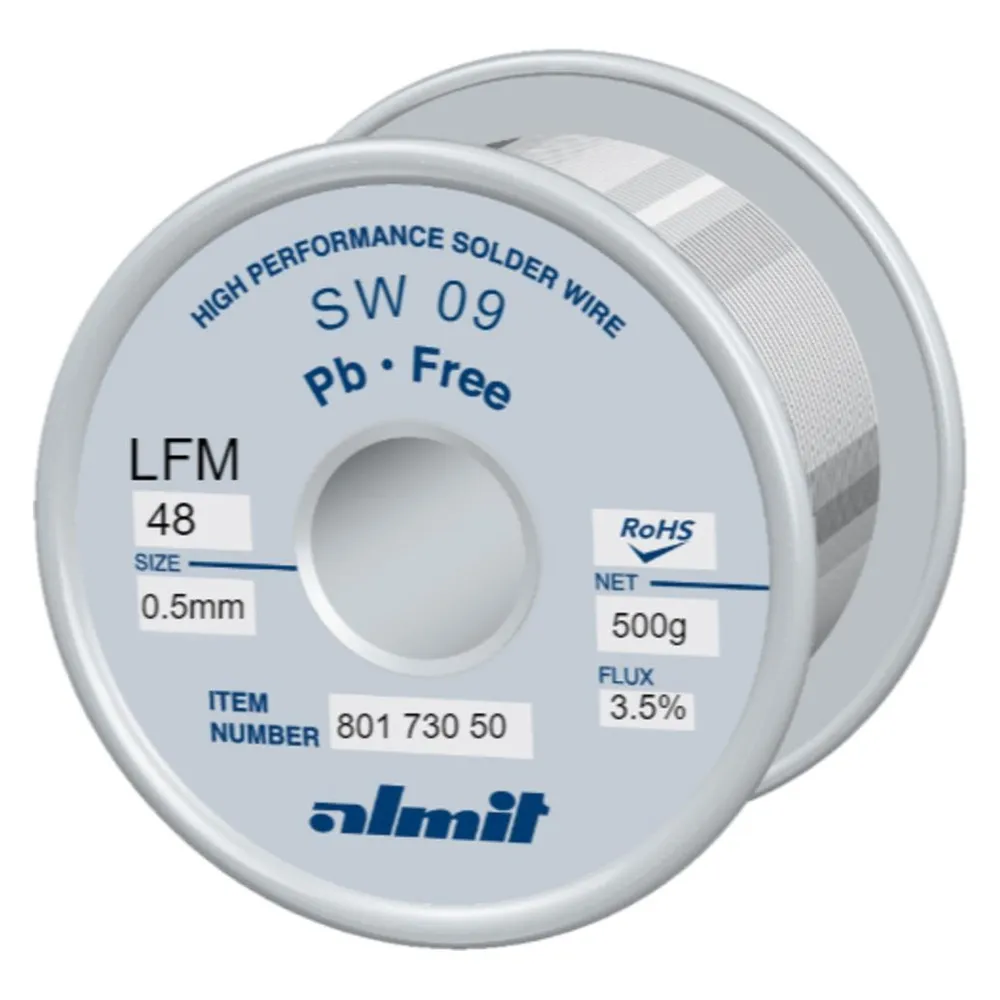 Almit Lötdraht, SW 09 LFM 48, 0,5 mm, 500 g