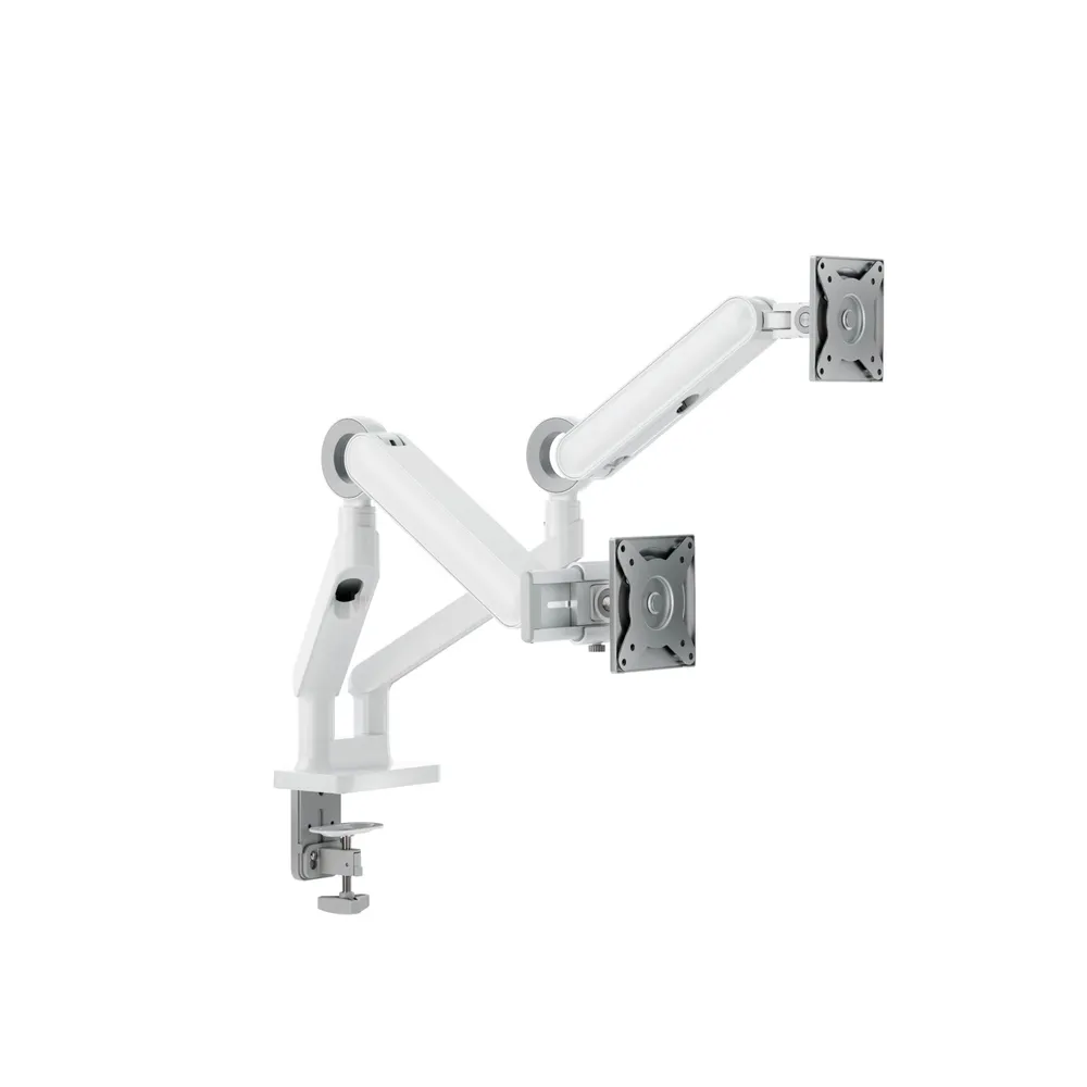 Alogic Glide Dual flexibler Monitor Arm, Weiß, 17"-35"