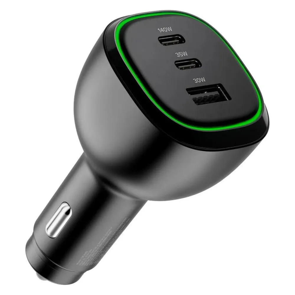 Alogic Lagegerät Auto 165W 2xUSB-C+1xUSB-A + 240W Kabel 1m