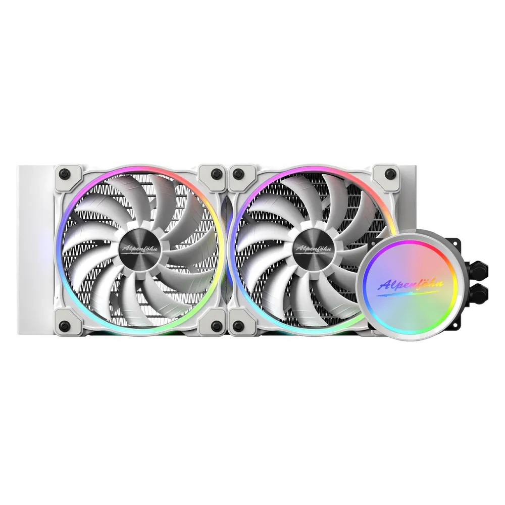 Wasserkühlung Alpenföhn Agua Glaciar 240 White RGB 240mm 2 Lüfter ARGB
