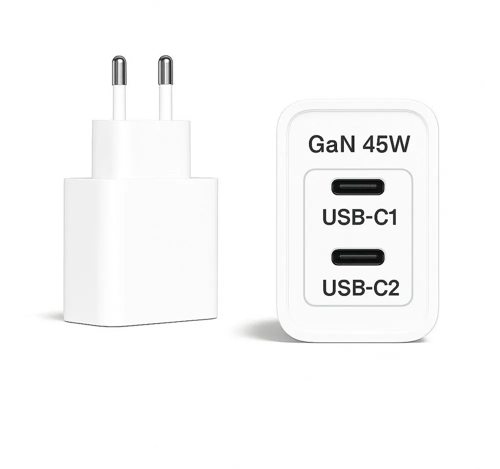 Alpha Electronics 45W USB C Schnell Ladegerät für iPhone Air 17 16 15 14 13 12 11 Serie USB-Ladegerät (3000 mA, Spar-Set, 1-tlg., Universalkompatibel, für Macbook iPhone iPad Air/iPad Pro/iPad mini/Airpod pro Serie uvm)