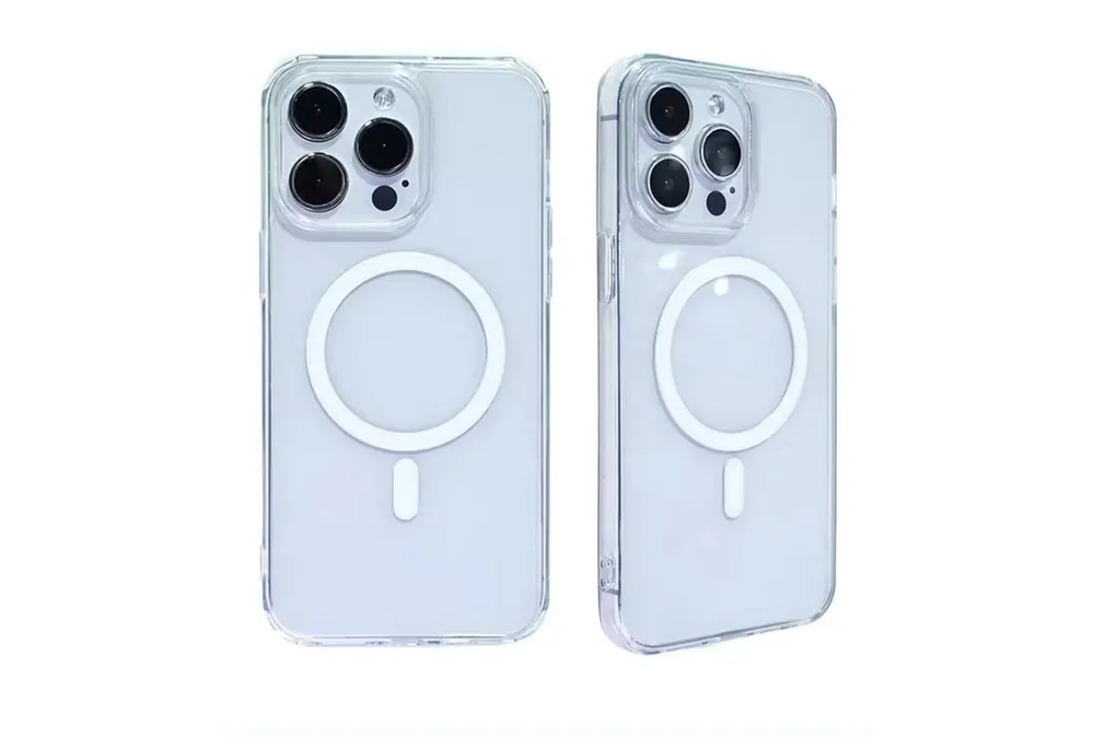 Alpha Electronics Handyhülle MagSafe Hülle für Apple iPhone 13 Pro Case transparent, wireless charging kompatibel, magntisch