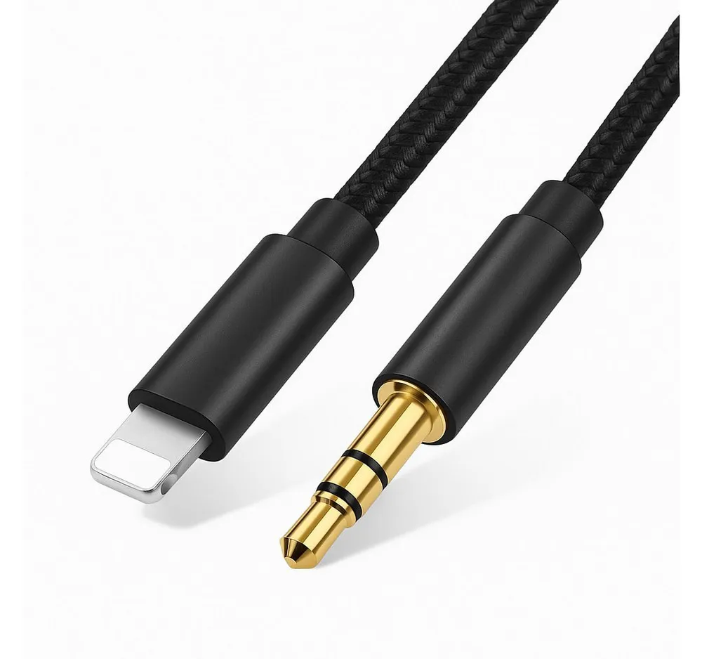 Alpha Electronics Iphone auf Aux Audio- & Video-Kabel, 3,5-mm-Klinke, Lightning (100 cm), für iPhone, iPad 6 7 8 11 12 13 14 Pro Max Plus