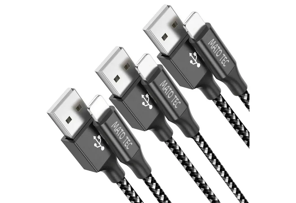 Alpha Electronics Iphone zu USB A Datenkabel Smartphone-Kabel, Lightning, USB Typ A, Lightning (200 cm), Schnellladung, Datenübertragung